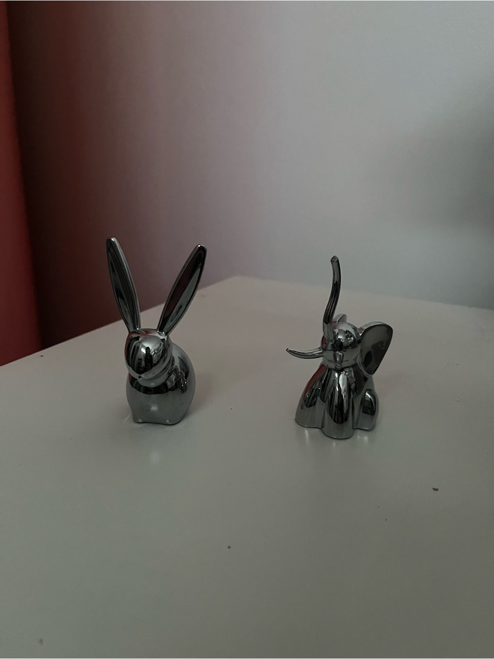 Umbra Chrome Bunny and Elephant Ring Holders